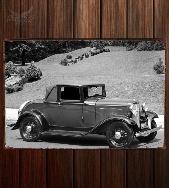 Металлическая табличка Ford Model B Convertible Coupe Металлическая табличка Ford Model B Convertible Coupe